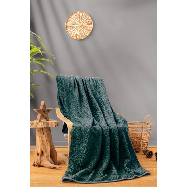 Double Blanket Emboss - bensiininvihreä