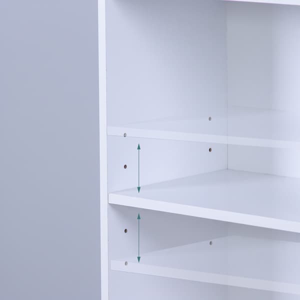 Vit justerbar bokhylla, 100 cm