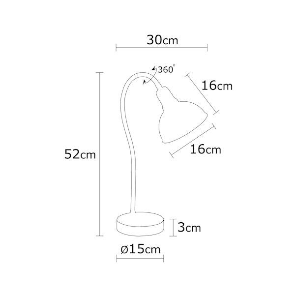 Bordlampe Kumluca - N-522