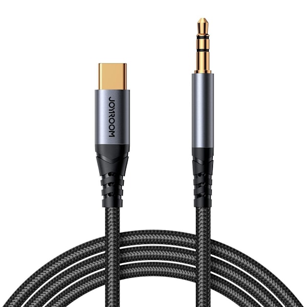 Joyroom USB-C - 3,5 mm AUX-kaapeli, 1,2 m - musta