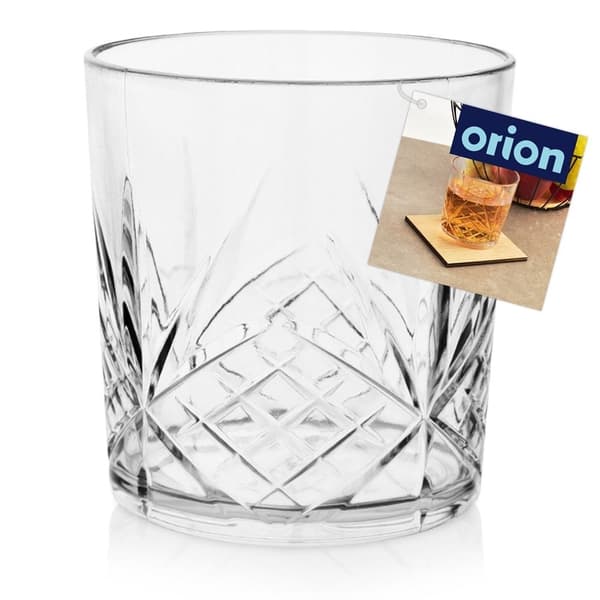 Hållbart akrylglas 350 ml med dekorativ relief