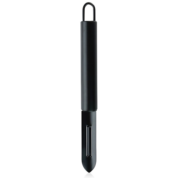 Grøntsags- og frugtskræller, stål, sort, 19,5 cm