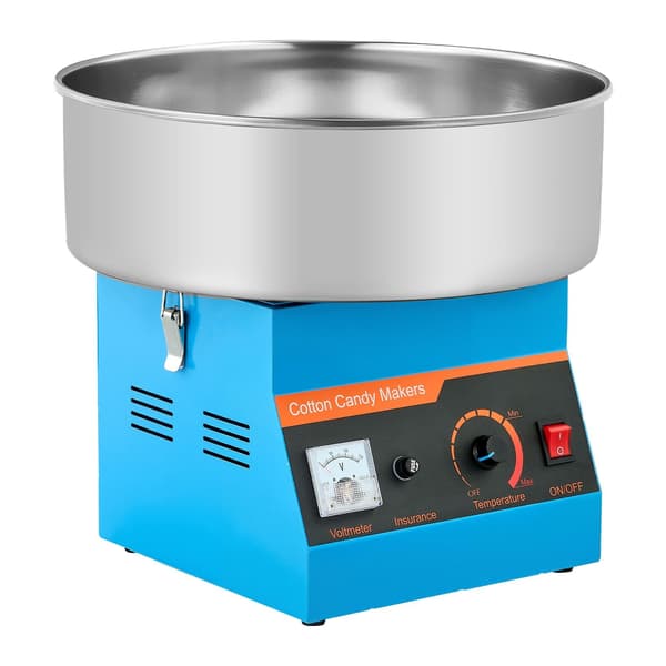 Sockervaddsmaskin 1000W, 38cm rostfri skål, blå