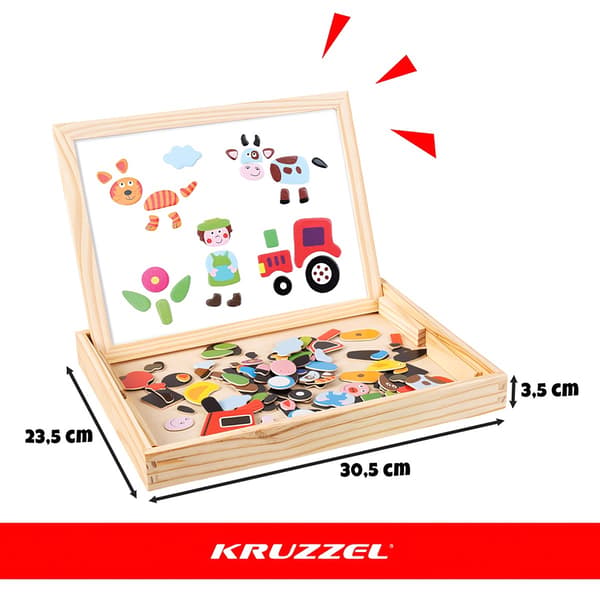 Magnetisk dobbeltsidet undervisningstavle, 108 dele