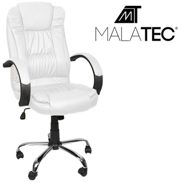 Kontorsstol, eko-läder - vit, Malatec 23240