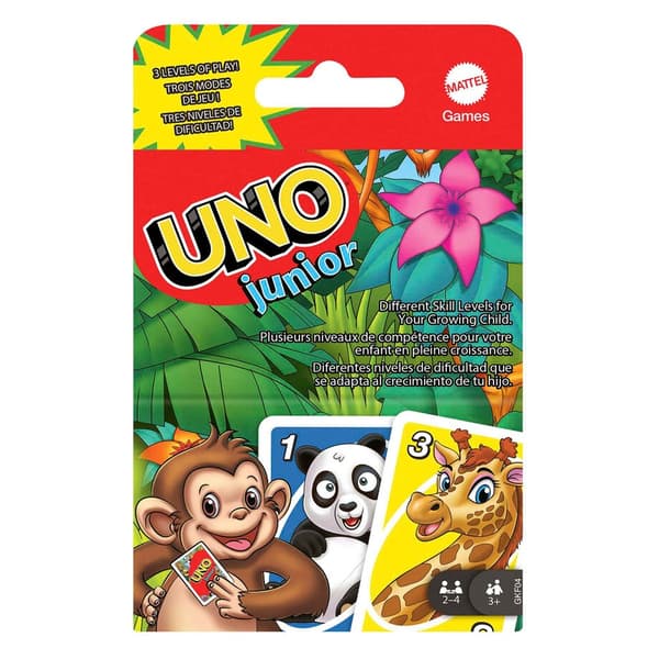 UNO Junior -korttipeli lapsille, hauska perhekorttipeli