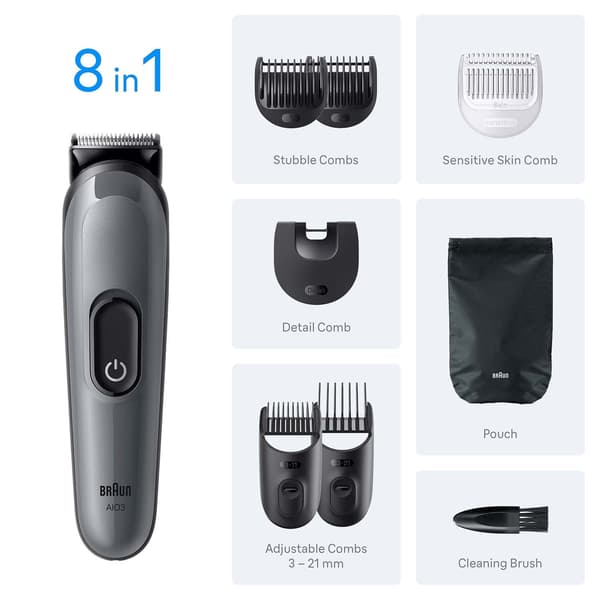 8-i-1 allt-i-ett-groomingkit för män