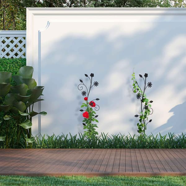 Stålespalier til klatreplanter, blomsterdesign