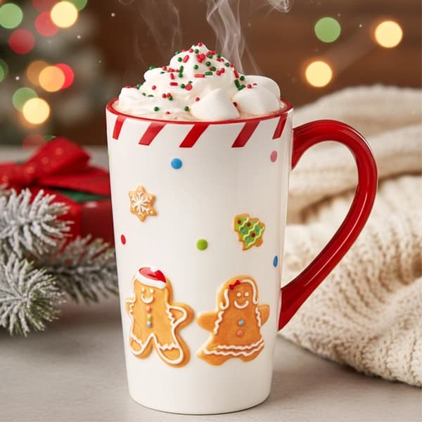 Keramisk julmugg, pepparkaksgubbe, 570 ml