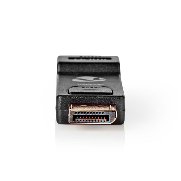 DisplayPort-sovitin | DisplayPort uros | HDMI naaras | 4K@30Hz | Niklattu | Suora | Pyöreä | ABS | ABS-Muovi | Musta | Laatikko