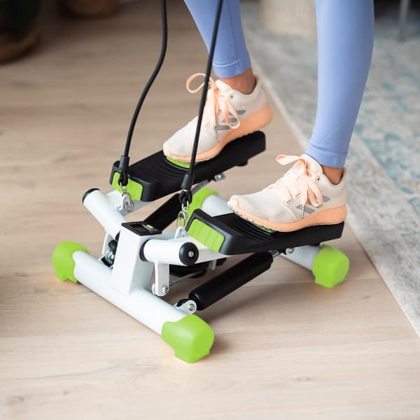 Twist Stepper med rep, grön – kompakt träningsutrustning