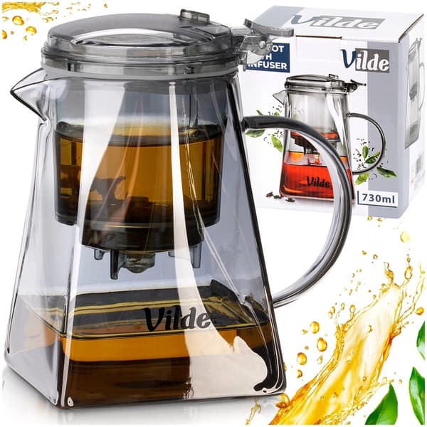 Glastekande med infuser, 730 ml, borosilikat