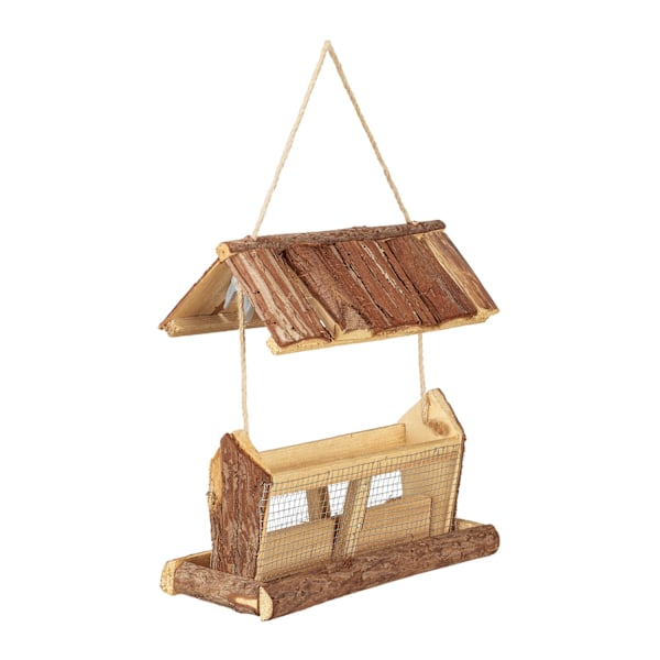 Fuglefoderautomat med bark