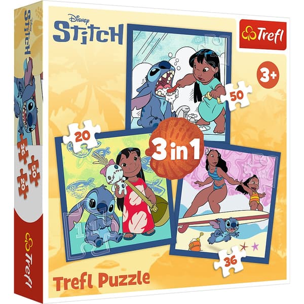 Disney Stitch 3-i-1 pusselset för barn