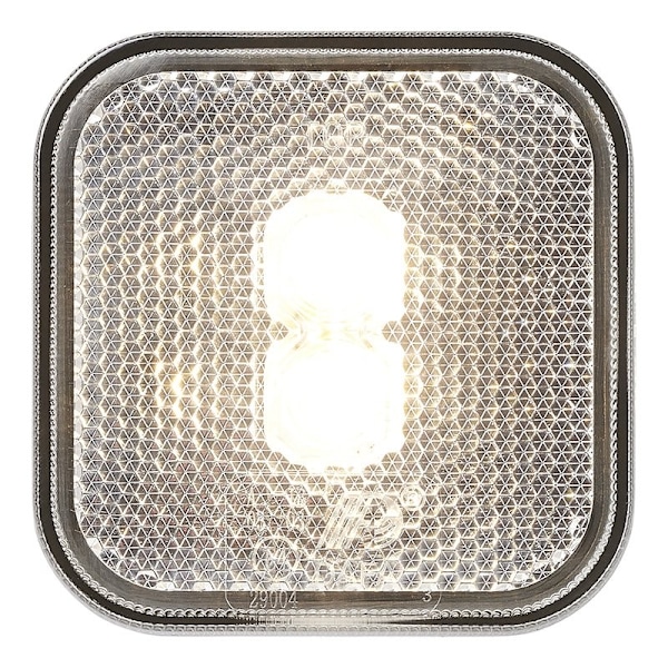 Positionslygte foran 12/24V hvid 65 x 65 mm LED