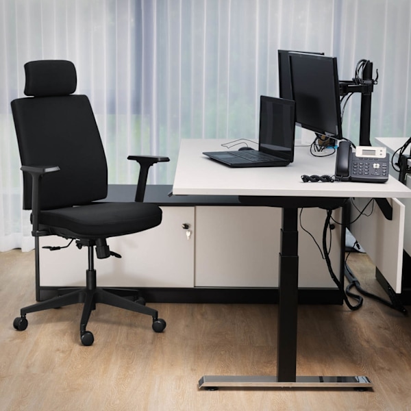 Tuoli, ergonominen kääntyvä toimistotuoli niskatuella, max. 200 kg