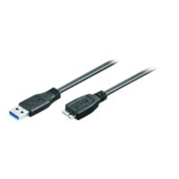 MicroConnect - USB-kaapeli - Micro-USB-tyyppi B (uros) USB-tyyppiin A (uros) - USB 3.0 - 50 cm - musta