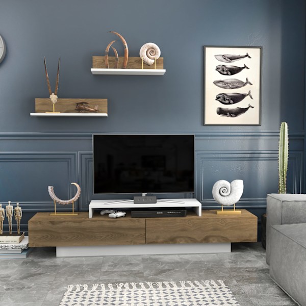 TV-yksikkö Lusi - Valkoinen, Oud Oak