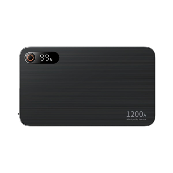 3-i-1 starthjälp för bil 1200A + 7200mAh powerbank + LED-ficklampa - svart