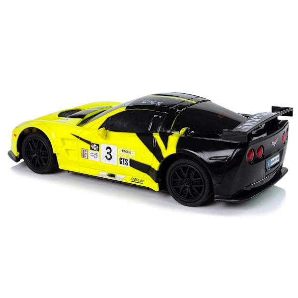 1:24 Corvette C6.R R/C - Gul, 2.4G, lys, realistisk sjov!