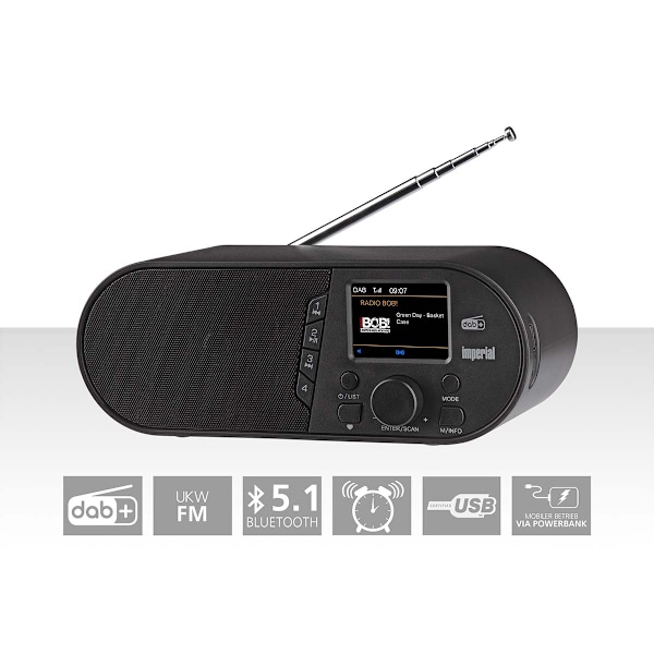 DABMAN d105 Kompakti DAB+ / FM / Bluetooth-radio Musta