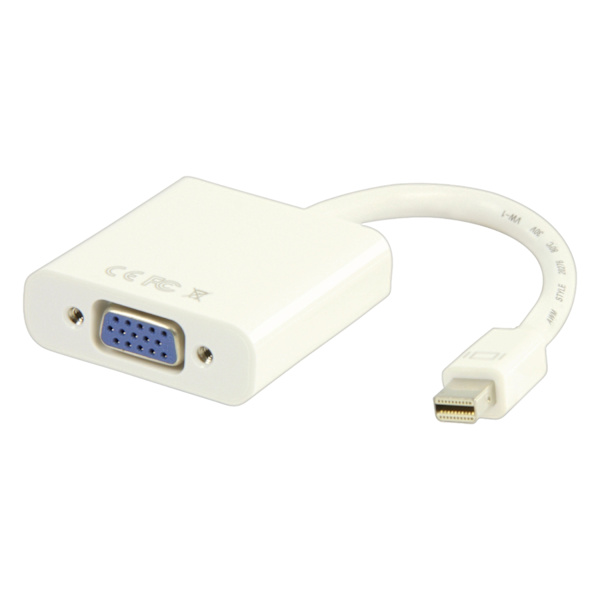 Mini Displayport Kabel Mini DisplayPort Han - VGA Hun 0.20 m Hvid