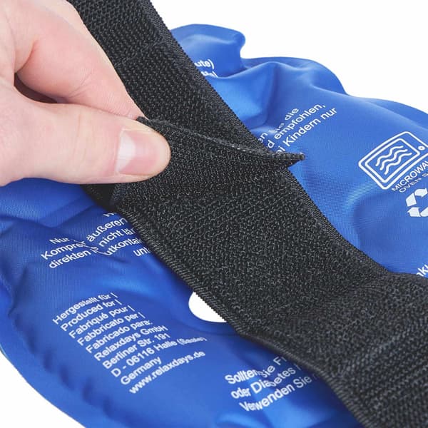 Sæt med 4 Strap-On Gel Knæpuder i Blå