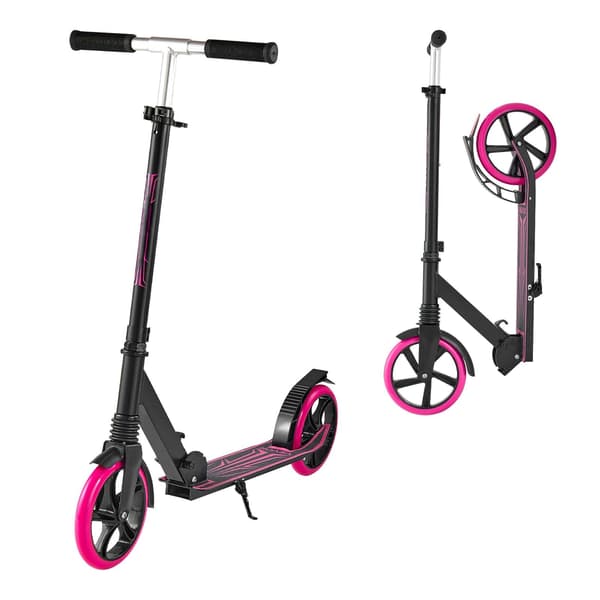 Sparkcykel, Justerbart Styre, Hopfällbar, Rosa