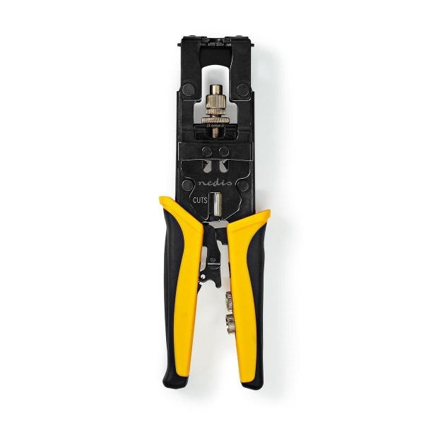 Antennekabelinstallationsværktøj | Crimp tang | Gul / Sort | ABS / Stål