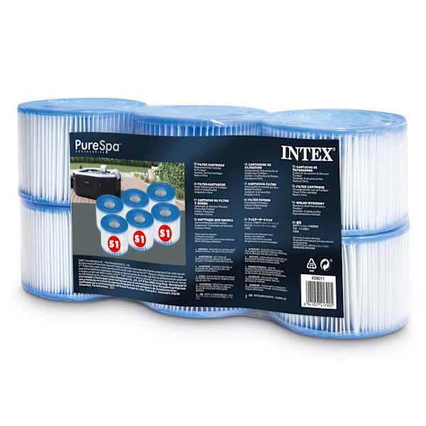 Suodattimet S1 6 kpl sarja Pure SPA INTEX 29011