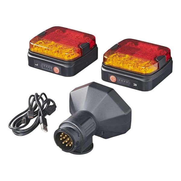 Trailerlygter LED med magneter trådløs (Bluetooth) 13-polet