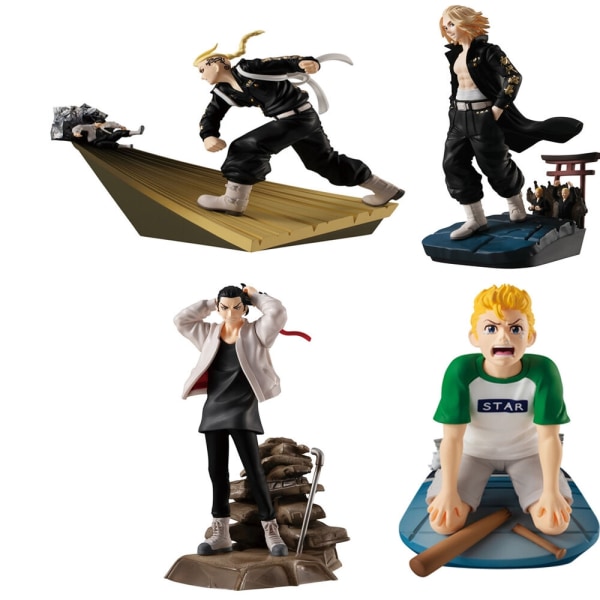 Toman Heroic Scenes Tokyo Revengers Series Petitrama-pakkaus 4 hahmoa 8cm