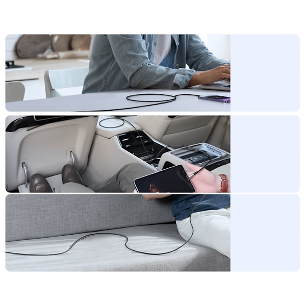 Kabel för iPhone Star-Light Series USB-C - Lightning 30W 1,2m svart