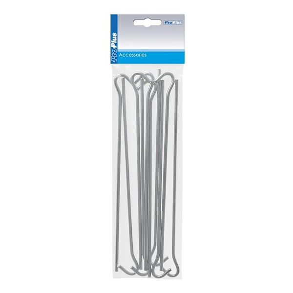 Teltpæl 25cm metal med åbent øje 10 stk i polybag