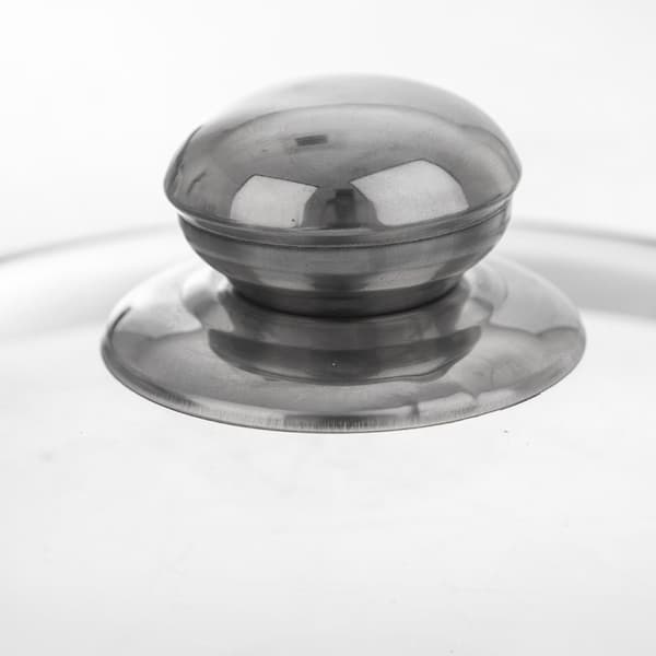 Glaslåg med stålramme og dampventil