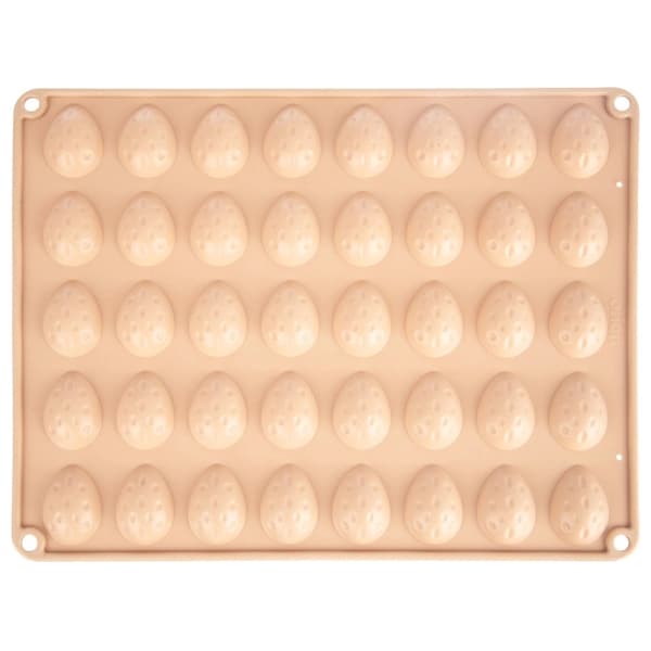 Silikonform för påskägg, 33,5x26x1,5 cm, Beige