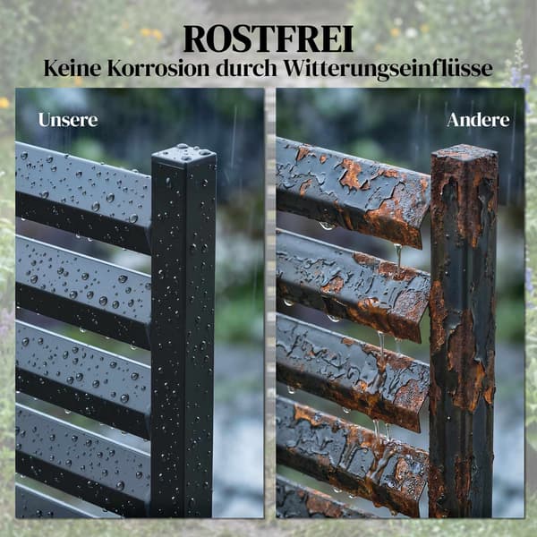 Metal havehegnspaneler, 91 x 152 cm, sort, 2-pak