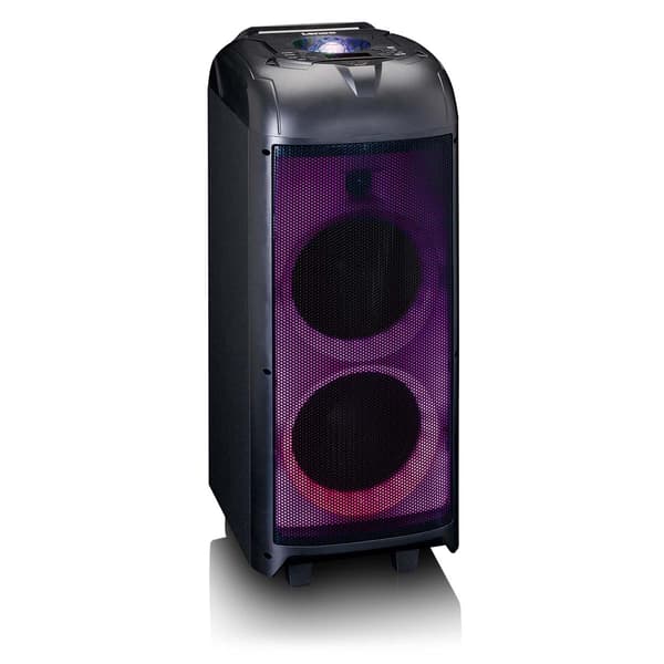 Festhøjttaler med LED-lys og diskokugle, 150W RMS