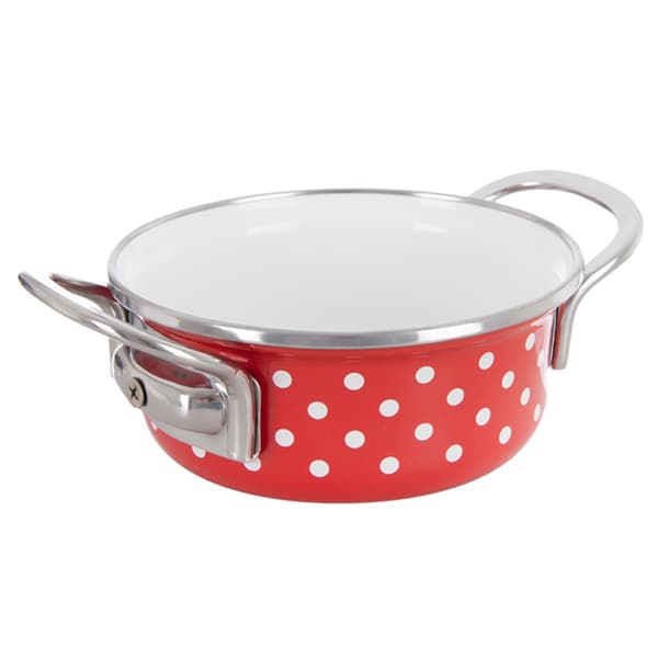 TECKA emaljerad gryta 14 cm, 650 ml
