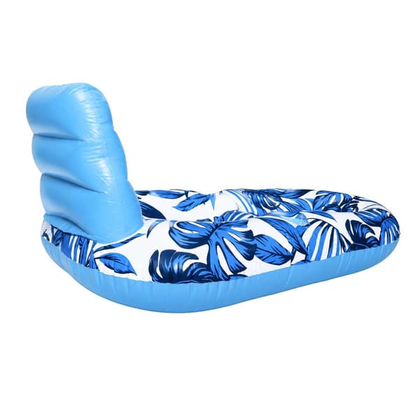 Oppustelig poolstol med ryglæn