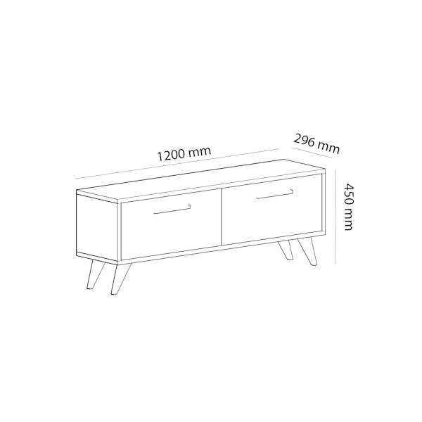 TV-bänk Melisa - Safir, antracit