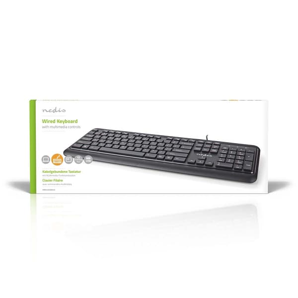 Wired Keyboard | USB-A | Multimedia | QWERTY | US layout | Numerisk tastatur