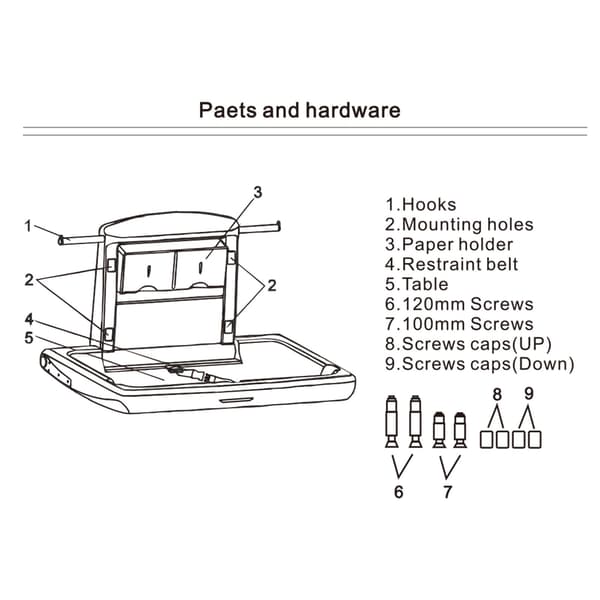 Väggmonterad skötbord, nedfällbar HDPE