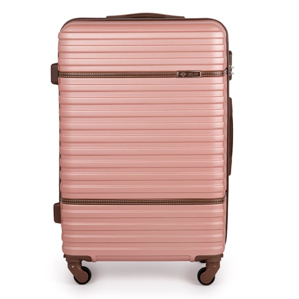 Medelhård resväska ABS M 22' STL957 rosa