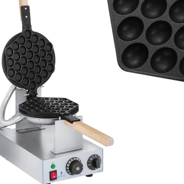Vohvelipannu kuplavohveli 1415W Royal Catering RCWM-1400-B