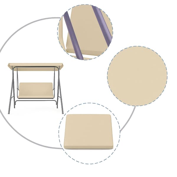 Siddehynde til havegynge 127x100 cm Beige MultiGarden
