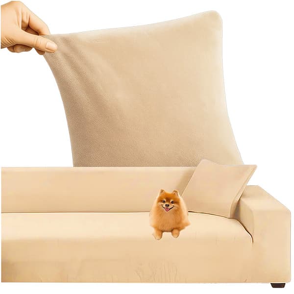 Beige Sofföverdrag, 145-185cm, Stretchtyg