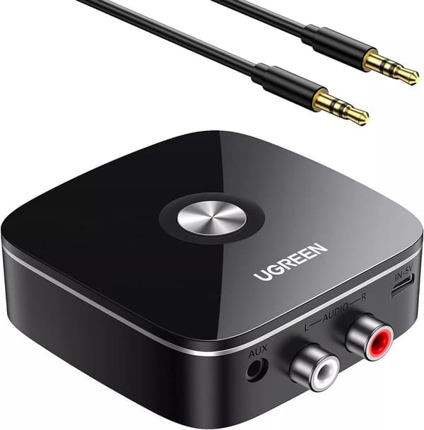 UGREEN Bluetooth-lydmodtager med 3,5 mm og 2x RCA-adapter