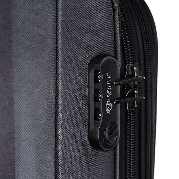 Mediummjuk resväska M 23" SOLIER SOFTFLEX 2240 marinblå-grön