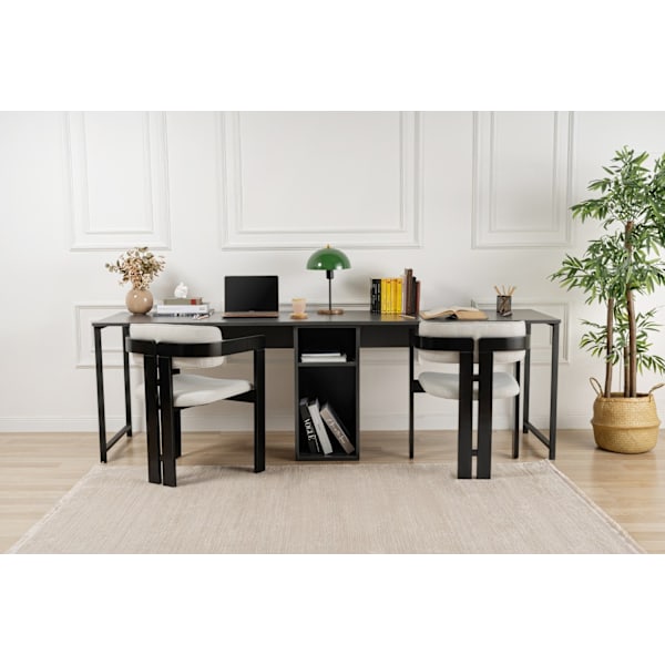 Study Desk Twin Study Desk - Antracit, Svart